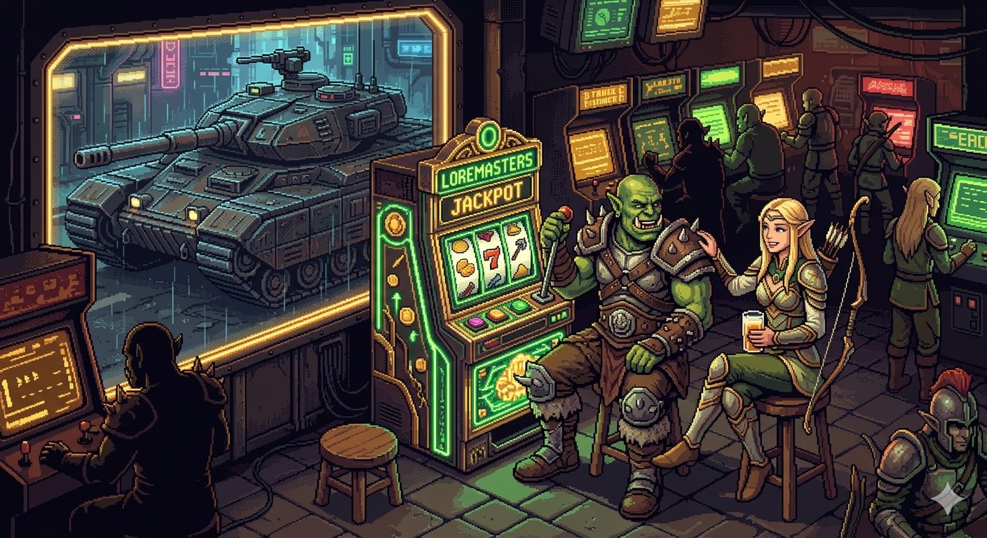 Pixel art lounge scene